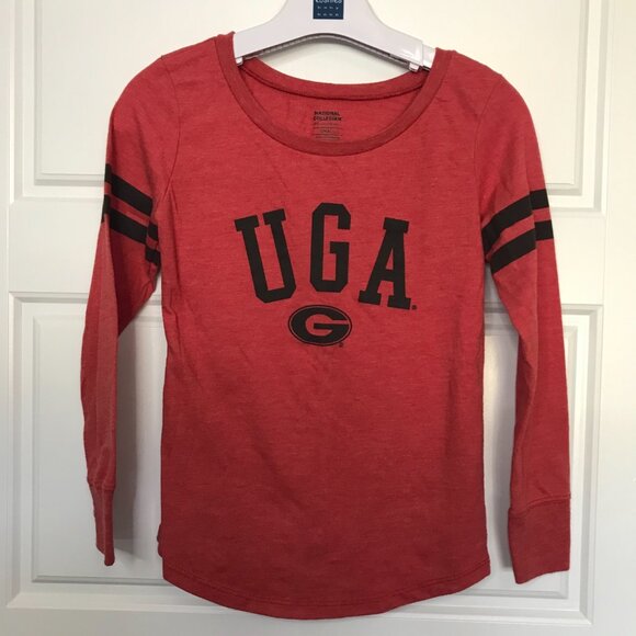 National Collegian UGA Bulldogs Long Sleeve T-Shirt Girls Small University of GA - Picture 2 of 7